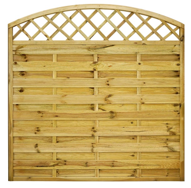 Holzzaun mit Rankgitter