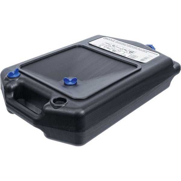 Ölauffangwanne aus Kunststoff mit Ausgießer und Deckel