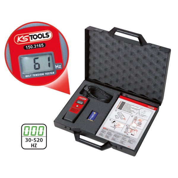 KS TOOLS Elektronischer Riemenspannungs-Prüfer HZ - 150.3165