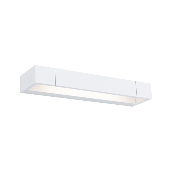 LED-Wandleuchte mit einstellbarer Farbtemperatur von Kaltweiß bis Warmweiß, Metallgehäuse mit runden Endkappen.