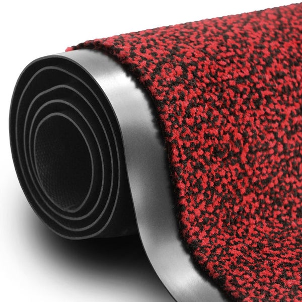 FLOORDIREKT Schmutzfangmatte SKY - Türvorleger für innen und außen - Rutschfest - 90  x 120 cm - Rot