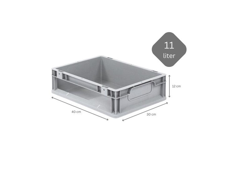 Aufbewahrungsbox aus Kunststoff mit einem Fassungsvermögen von 24 Litern und den Maßen 60 x 40 x 12 cm