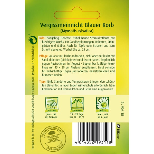 Vergißmeinnicht Blauer Korb Samen von Quedlinburger SAATGUT