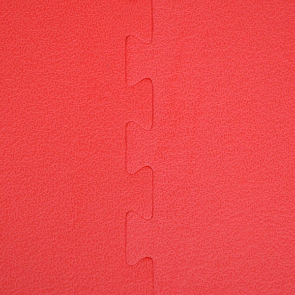180x180 XL Trainingsmatte mit Rand - 4er Set 90x90 Bodenmatte Rot