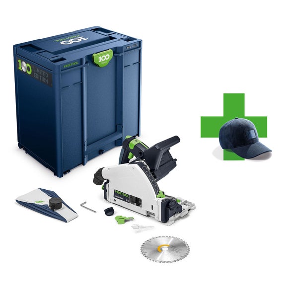 Festool 18 Volt Akkugerät mit zwei 5,2 Amperestunden Lithium-Ionen Akkus, KickbackStop Technologie und Bluetooth Funktion.