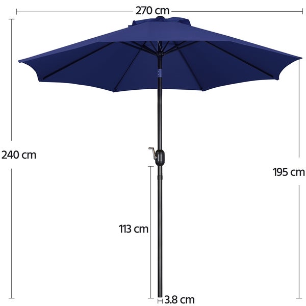 Abmessungen eines Sonnenschirms