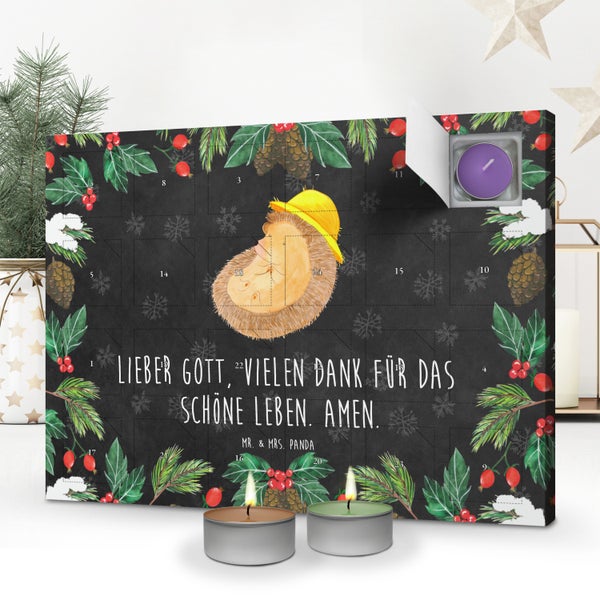 Mr. & Mrs. Panda Duftkerzen Adventskalender Igel Beten - Schwarz