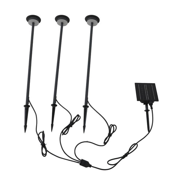 Lindby 3er Set LED Lyris (Modern) in Schwarz aus Aluminium (1 flammig, )