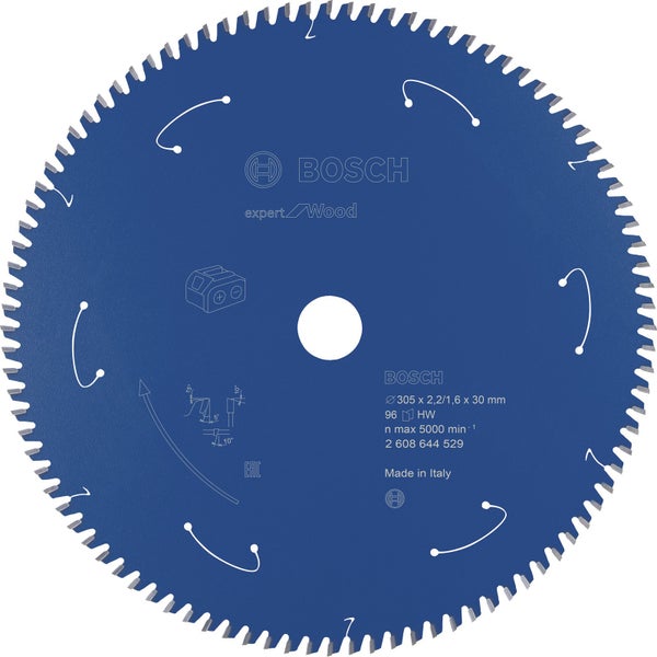 Bosch Kreissägeblatt Expert for Wood für Akku-Gehrungssägen 305 x 2,2 x 30 mm 96 - 2608644529