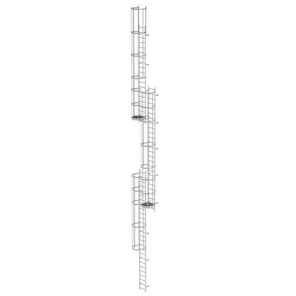 MUNK ortsfeste Steigleitern Edelstahl, 15,96m SH PG2