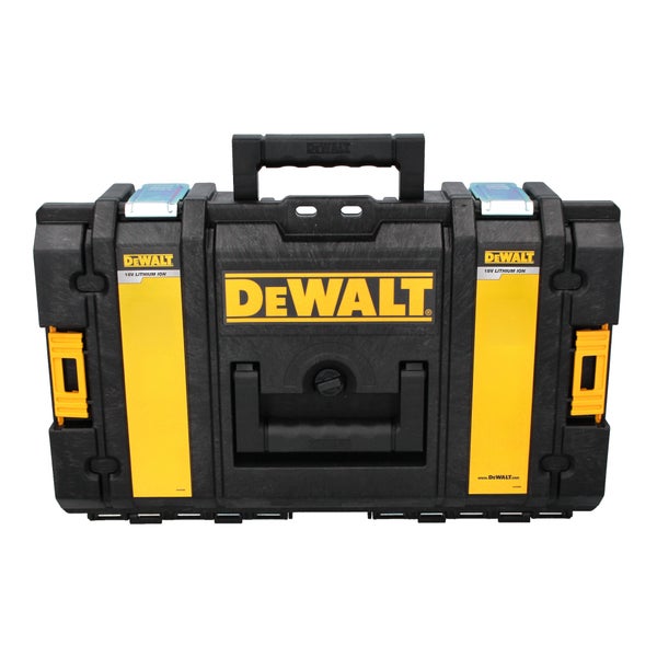 DeWalt Werkzeugkoffer aus Kunststoff mit Tragegriff und Verschlussmechanismus für 18 Volt Lithium Ionen Werkzeuge