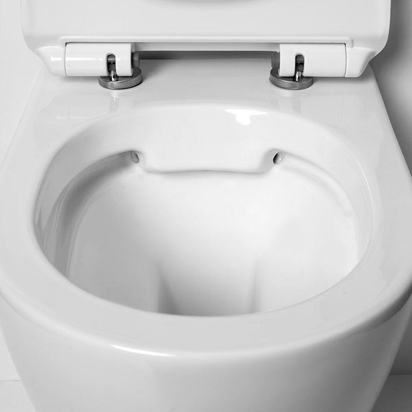 Wand-WC ohne Spülrand mit Toilettensitz | Folk