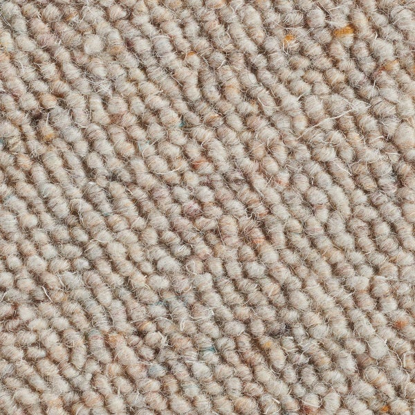Teppichboden beige Wolle 400 cm breit Naturfaser Auslegware aus Schurwolle 7 mm dick 400 cm Breite (Meterware)