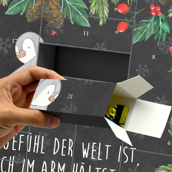 Mr. & Mrs. Panda Befüllbarer Adventskalender Pinguine Kuscheln - Schwarz