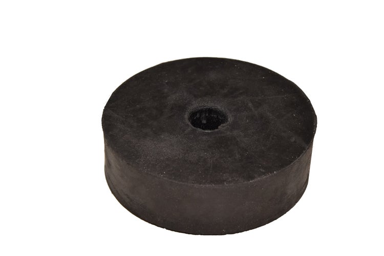 Runde Gummiunterlegscheibe aus festem Material mit mittigem Loch
