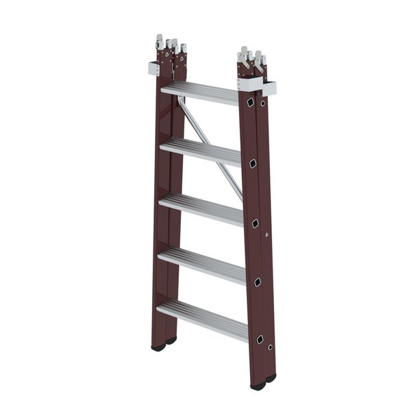 PROREGAL Einsteckteil Für Plattformleiter Steckbar Plus 5 Stufen Aluminium