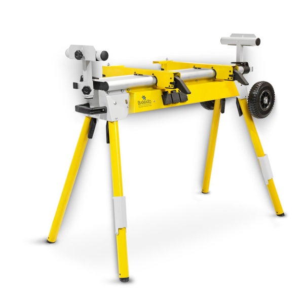 BAMATO Sägeständer mit Rollen für Werkstatt und Baustelle
