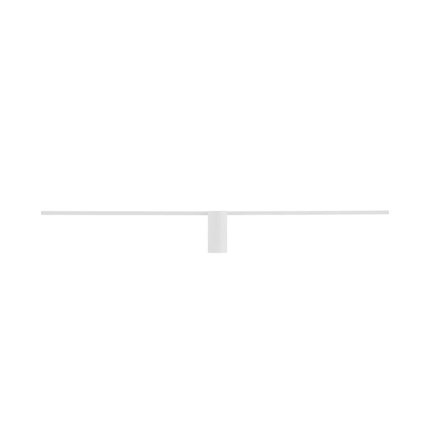 Minimalistische LED-Wandleuchte mit zwei horizontalen Armen und einem zentralen zylindrischen Sockel.