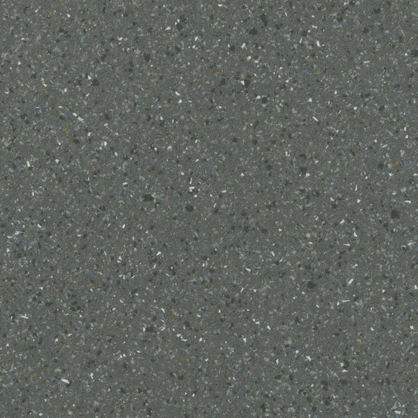 PVC Bodenbelag Meterware Steinoptik anthrazit Vinylboden Terrazzo 400 cm breit (Meterware)