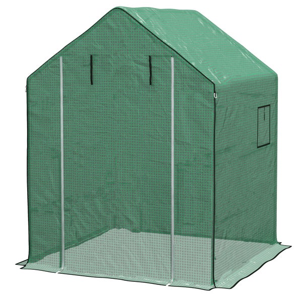 Outsunny Gewächshaus Ersatzplane, UV-beständig, 140 x 143 x 190 cm, PE Mesh-Gewebe, Grün