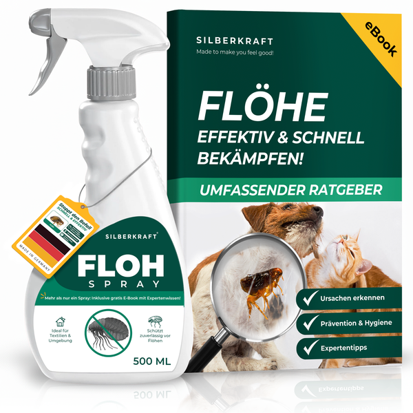 Silberkraft Flohspray mit E-Book zur Flohbekämpfung