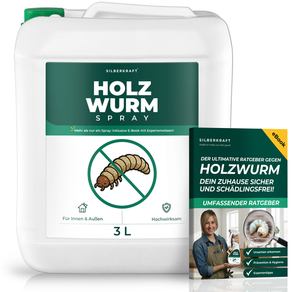 Holzwurmspray 3 Liter Kanister mit E-Book Ratgeber