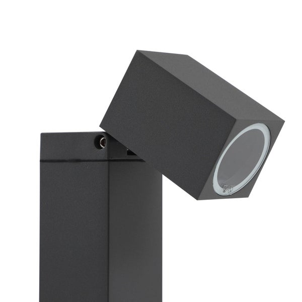 Lindby Außenleuchte Othil (spritzwassergeschützt (Modern) in Alu aus Aluminium (1 flammig, GU10) - Wegeleuchte Pollerleuchte Wegelampe Sockelleuchte