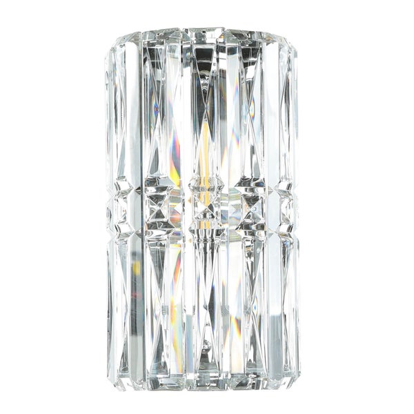 Zylindrische Glasvase mit Facettendesign