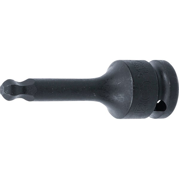 BGS Kraft-Bit-Einsatz Länge 75 mm Antrieb Innenvierkant 12,5 mm (1/2) Innensechskant mit Kugelkopf 8 mm - 5488-8