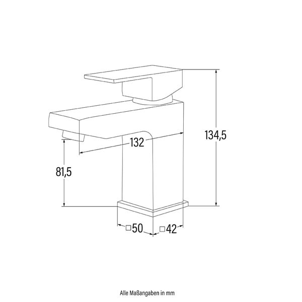 Home Deluxe - Waschtischarmatur AQUATIC - Farbe: Chrome, 13,5 x 4,2 x 13,2 cm - Material Messing, Griff Zink, ⌀ 3,5 cm I Wasserhahn Mischbatterie Badarmatur