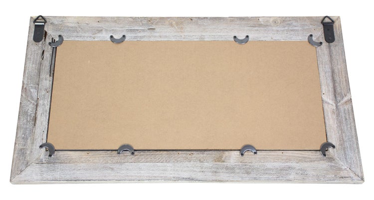 FRANK FLECHTWAREN | Wandspiegel Rustikal, HOLZ, GLAS, 66 x 2 x 36 cm