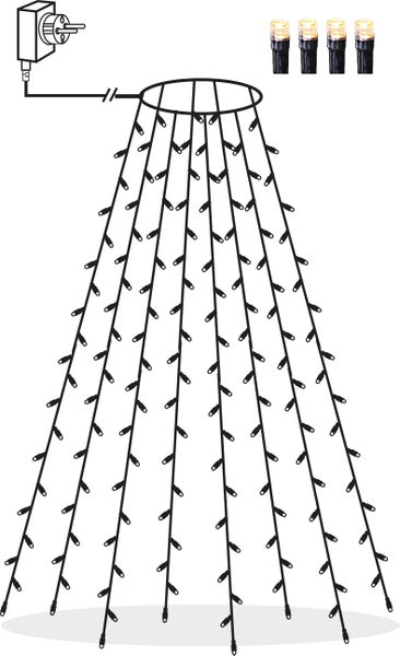 Lichtervorhang mit Stecker