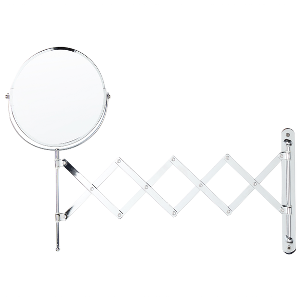 Ausziehbarer Wand-Schminkspiegel YVELINES 57 cm 36 cm Metall Silber