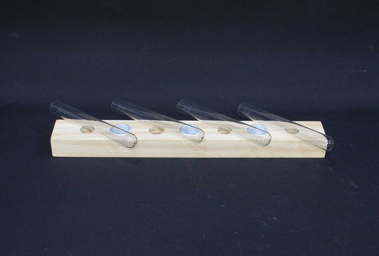 FRANK FLECHTWAREN | Dekoboard Vasen & Kerzenhalter, HOLZ, GLAS, METALL, 38 x 5 x 17 cm