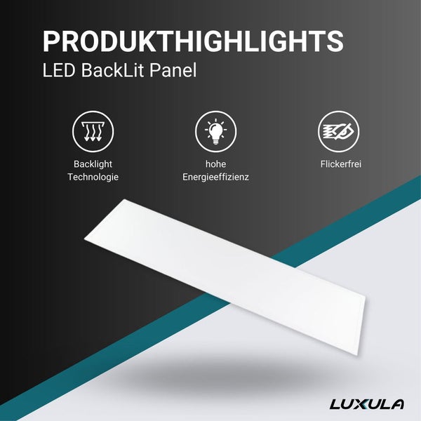 Produktinformationen zu LED Backlit Panel mit Backlight Technologie, hoher Energieeffizienz und flimmerfreiem Licht.