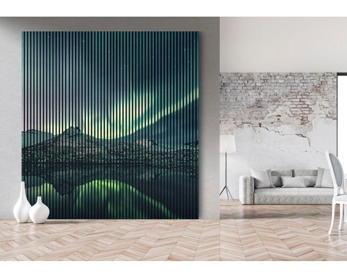 Akustikpaneel digital bedruckt Nordlichter 1 19x2253x2400 mm Set = 4 Einzelpanee