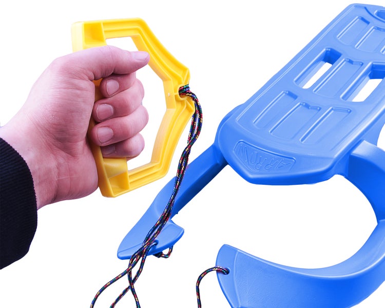 Ondis24 Kinderschlitten Rennrodel Bob Arrow mit Metallkufen blau, Schlitten