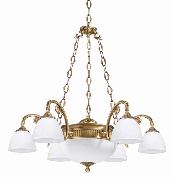 Kronleuchter mit sechs Leuchten und Kettenaufhängung