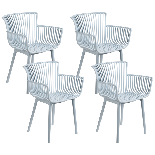 Gartenstuhl 4er Set PESARO Hellblau