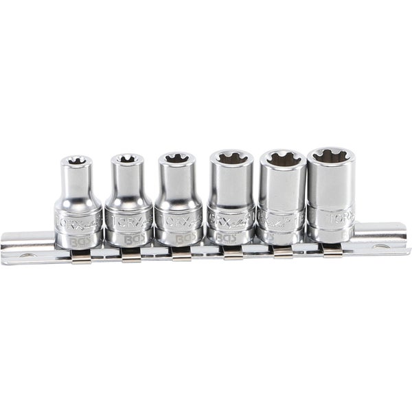 BGS Steckschlüssel-Einsatz-Satz T-Profil Plus (für Torx Plus) Antrieb Innenvierkant 6,3 mm (1/4) SW 6EP - 12EP 6tlg. - 9588