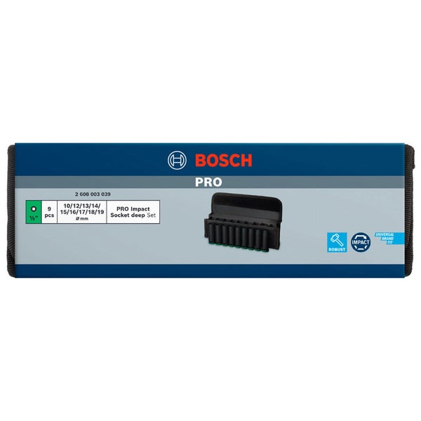 Bosch PRO Impact Socket Set 1/2 tief 9‑tlg. - 2608003039