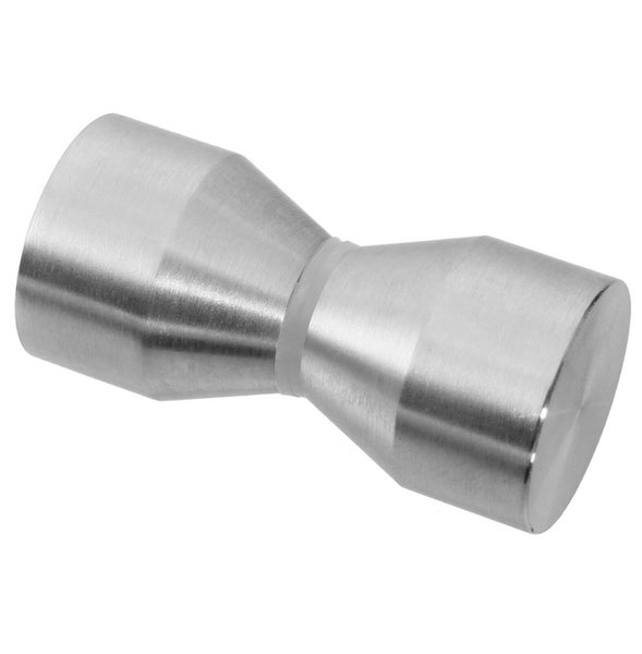 Tuerknopf aus Metall in Sanduhrform fuer Glastueren