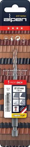 Alpen Profi Dach Spiralbohrer 5,0 mm im Blister