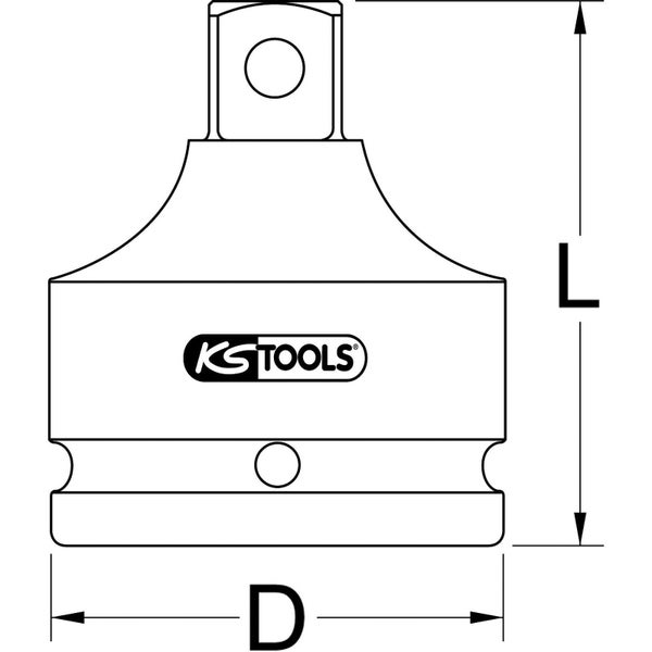 KS TOOLS 1/2 Kraft-Vergrößerungsadapter 1/2F x 3/4M - 515.1144