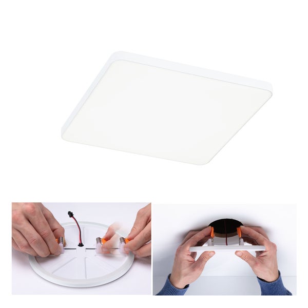 VariFit LED Einbaupanel Veluna Edge IP44 eckig 160x160mm 12W 1100lm 4000K Weiß