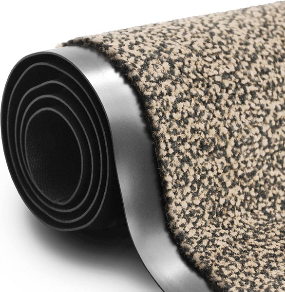 FLOORDIREKT Schmutzfangmatte SKY nach Maß - Breite 200 cm - Ocker-Schwarz