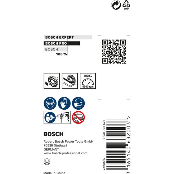 Bosch Expert, Bosch Pro, Bosch Logo, Sicherheitshinweise, Papierverpackung