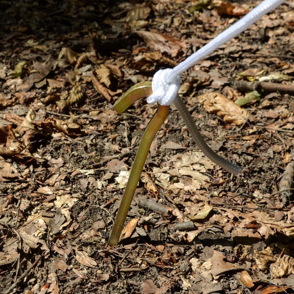 AMANKA Stahl-Hart 5 Vierkant Zelt-Heringe Erdnägel 220x6mm Bodenanker Camping