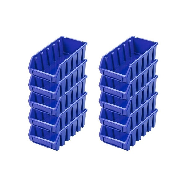 PROREGAL SuperSparSet 10x Sichtlagerbox 2L HxBxT 7,5 x 11,6 x 21,2 cm Polypropylen Blau