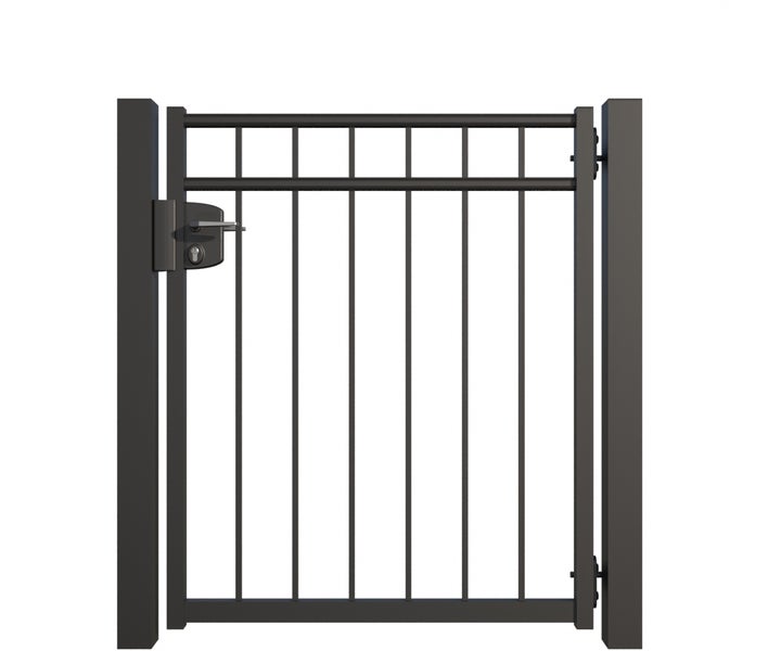 Metall Gartentor mit Griff und Schloss